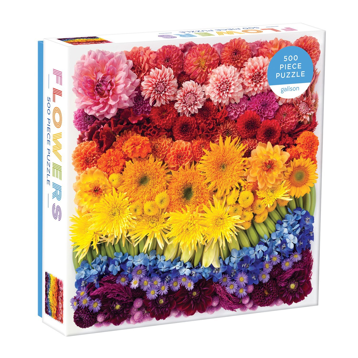 Rainbow Summer Flowers, 500 Piece Puzzle
