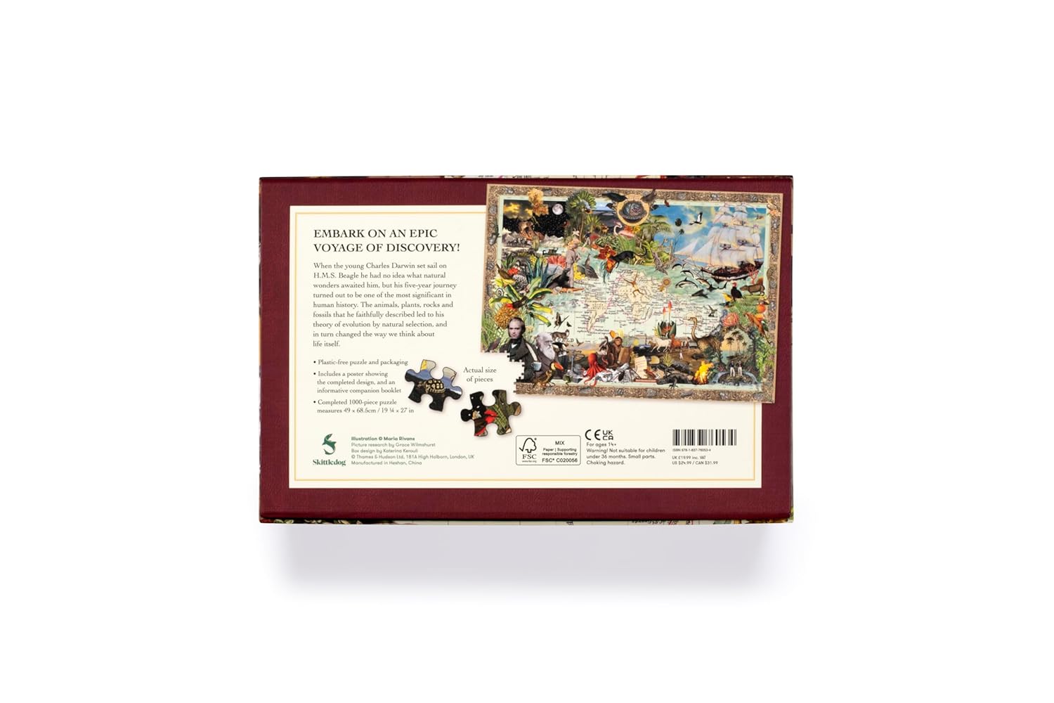 Charles Darwin's Voyage, 1000 Piece Puzzle - 5