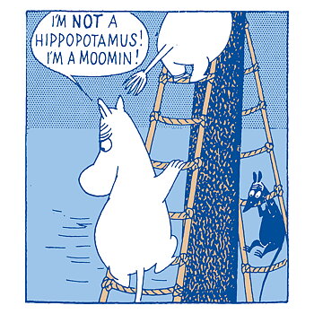 Moomin square not hippopotamus!, Greeting Card