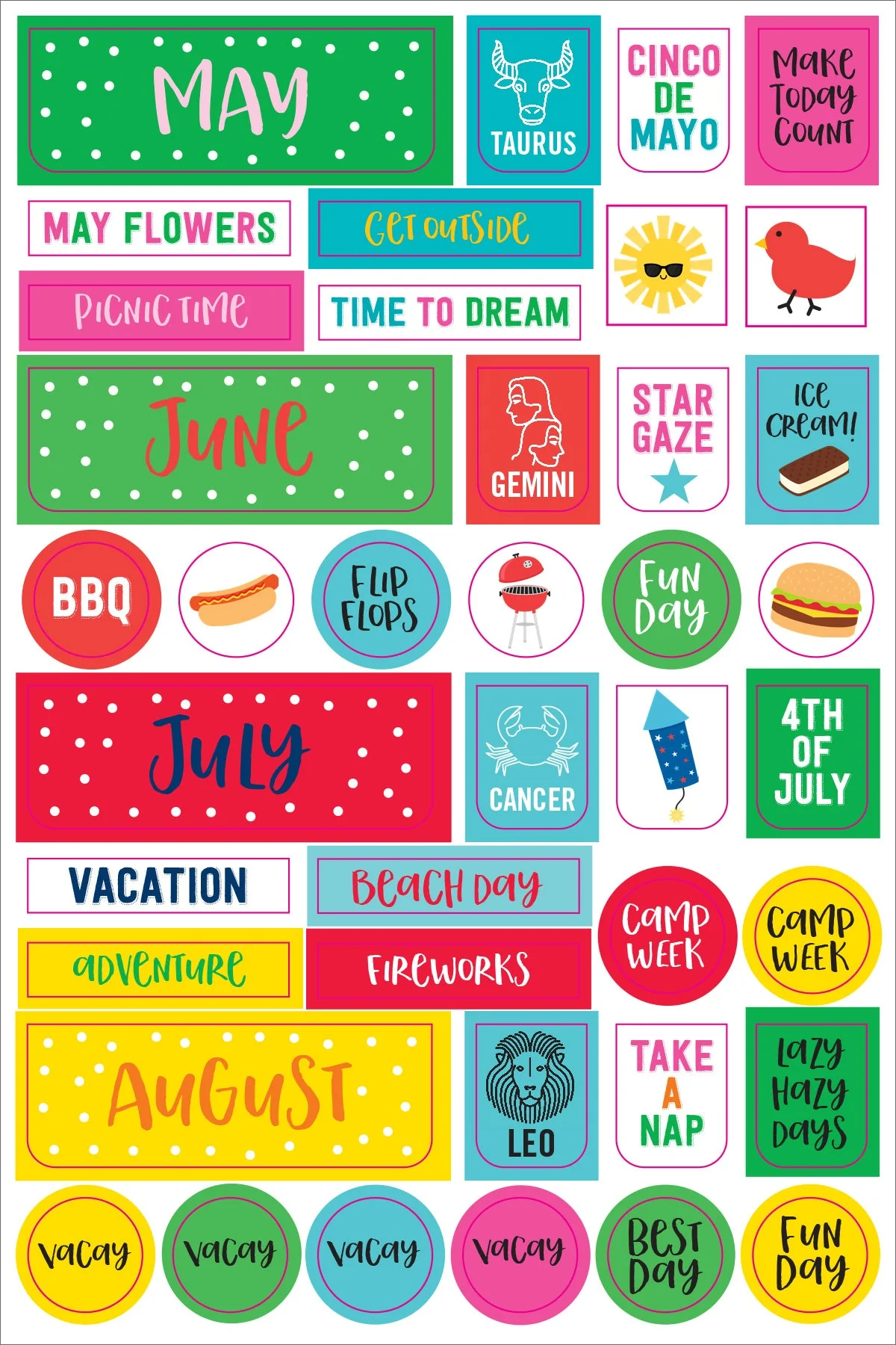 Planner Sticker Mega Pack - 20