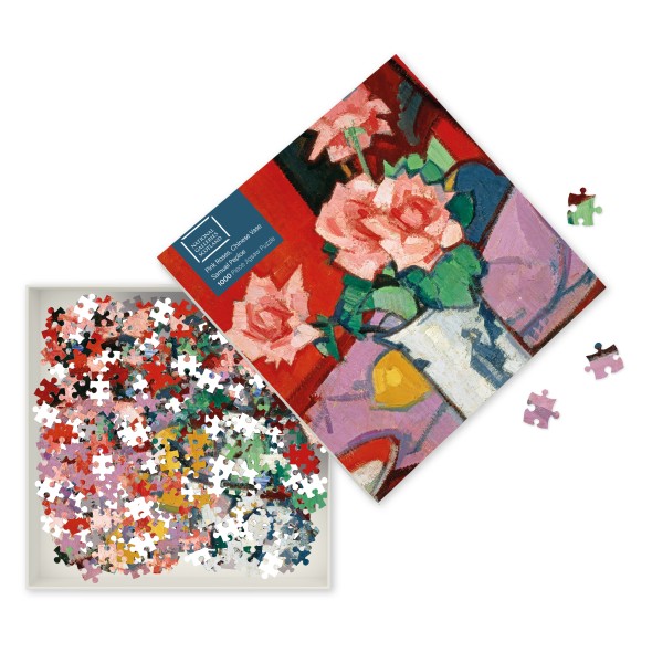 National Galleries Scotland - Samuel Peploe: Pink Roses, Chinese Vase	, 1000-piece jigsaw - 2