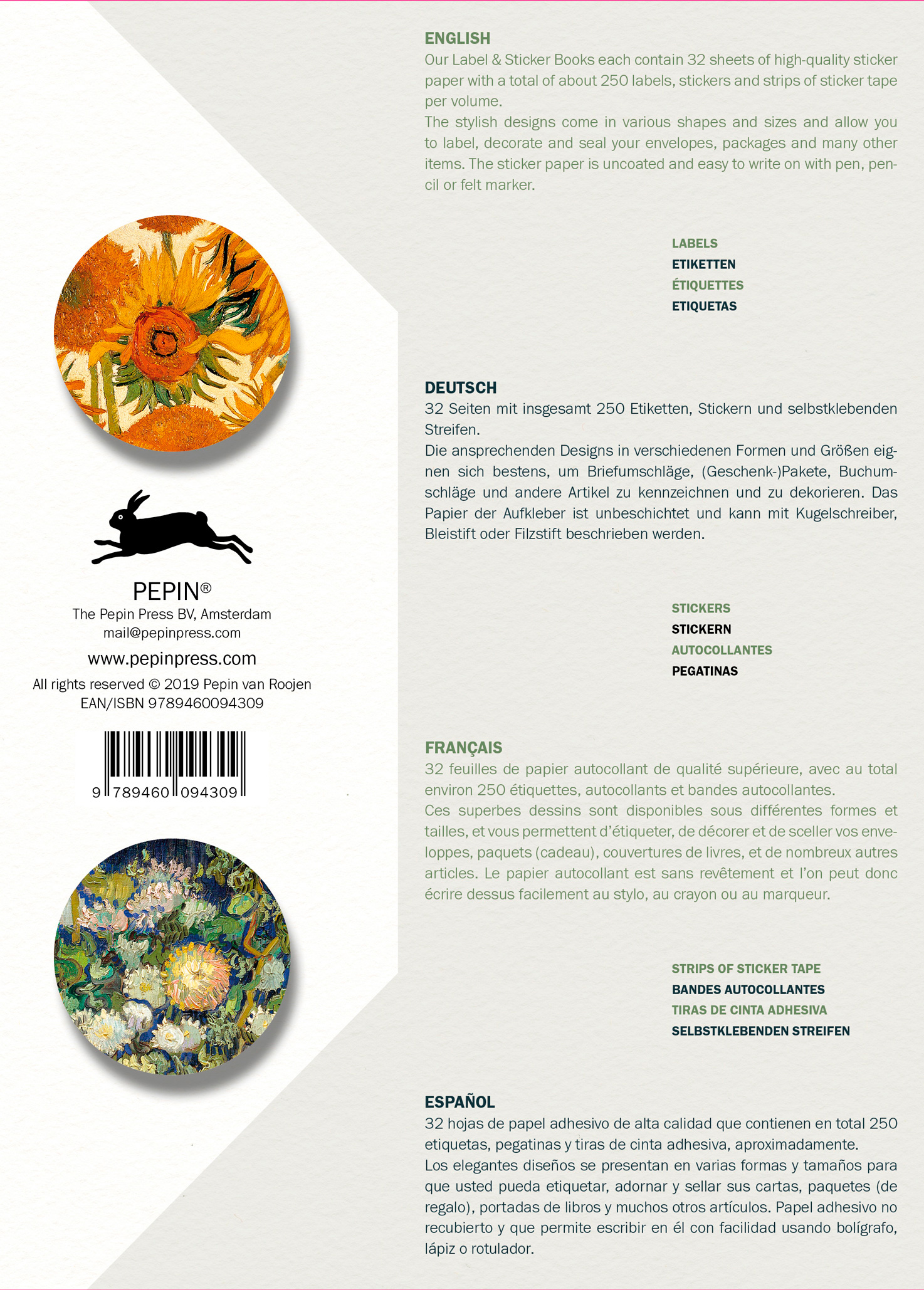 Vincent van Gogh, Labels, Stickers & Tapes - 2