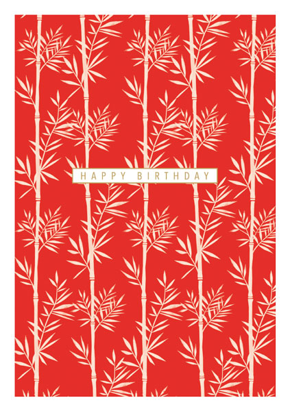 Happy Birthday Red Bamboo, Everyday Single Card