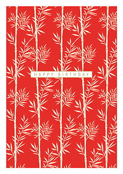 Happy Birthday Red Bamboo, Everyday Single Card