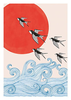 Swallows & Red Sun, Everyday Single Card