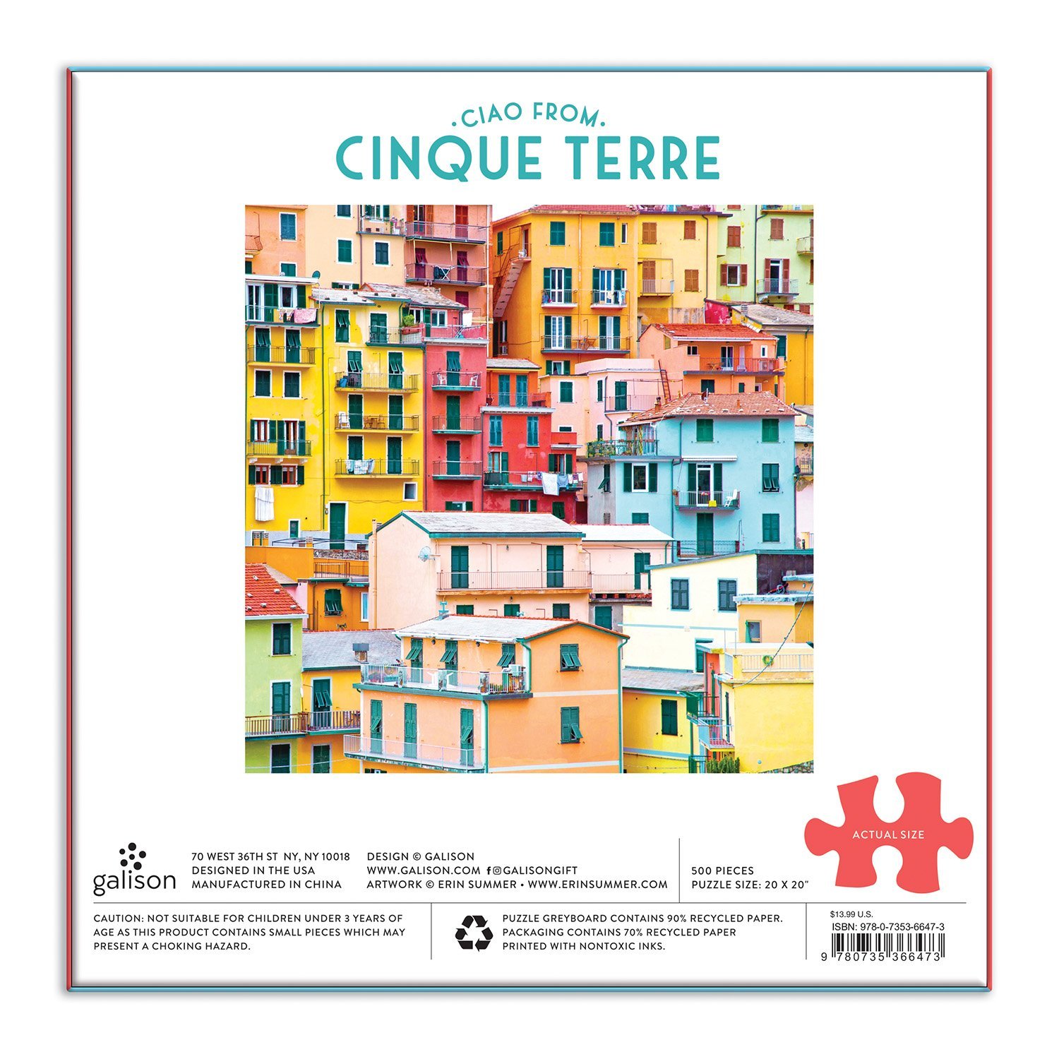 Ciao from Cinque Terre 500 Piece Jigsaw Puzzle - 4