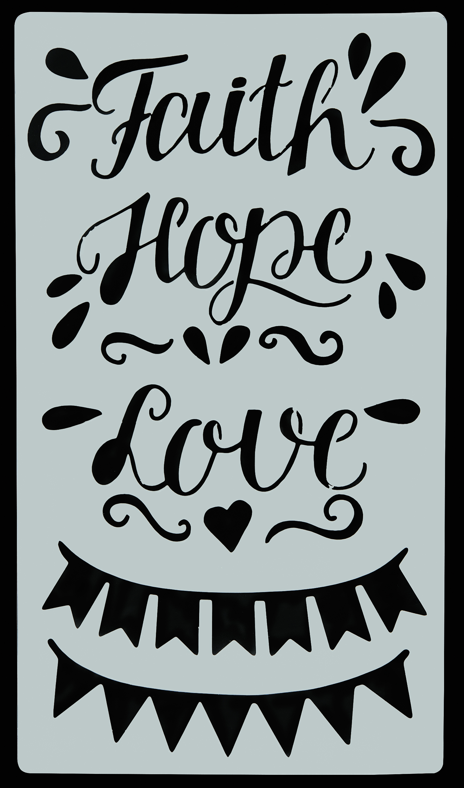Essentials Faith Stencil Set