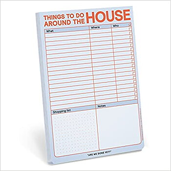 Knock Knock Things To Do Around the House (with magnet) Classic Pad (Pastel Version)