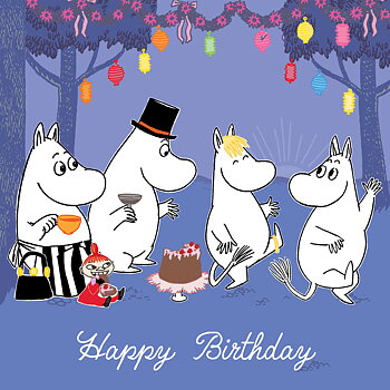 Moomin Party, Square Greeting Card