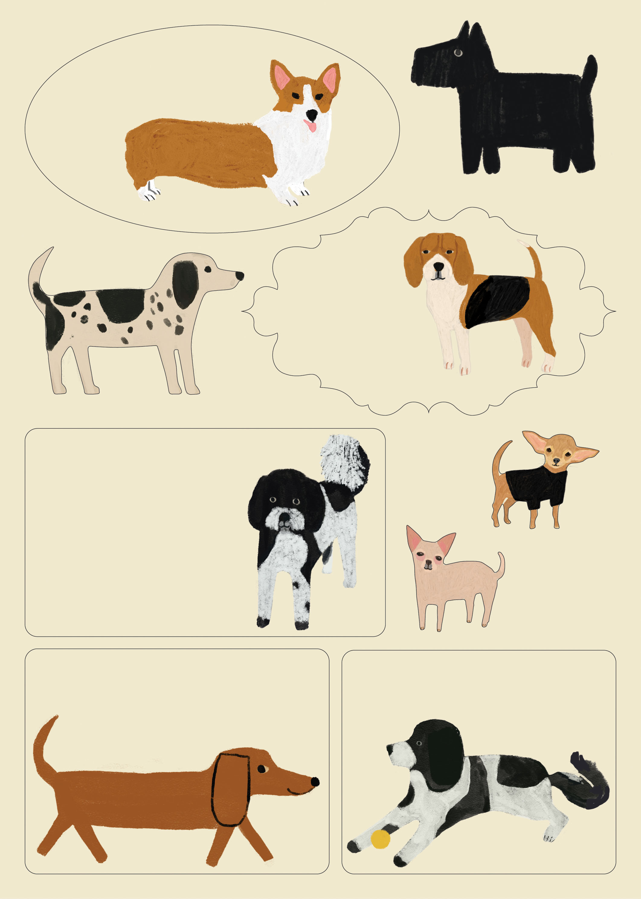 Shaggy Dogs Writing Paper Set - 6