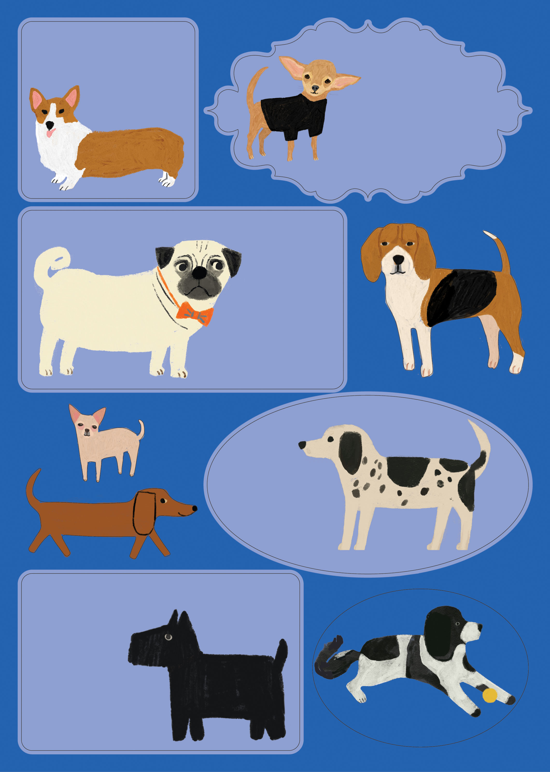 Shaggy Dogs Writing Paper Set - 7