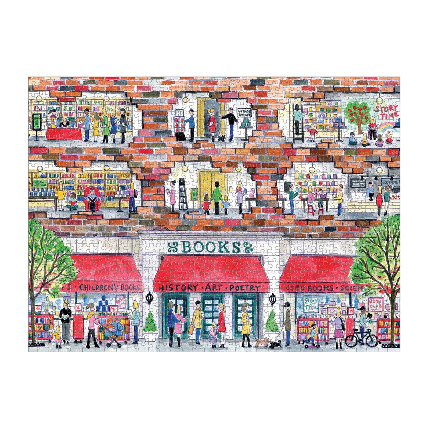 Michael Storrings A Day at the Bookstore 1000 Piece Jigsaw Puzzle - 2