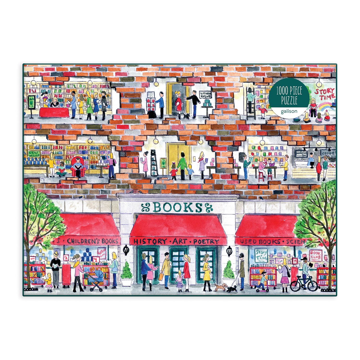 Michael Storrings A Day at the Bookstore 1000 Piece Jigsaw Puzzle - 3