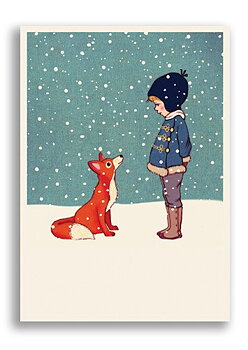 Hello Mr Fox, Belle & Boo Playtime Xmas Postcards