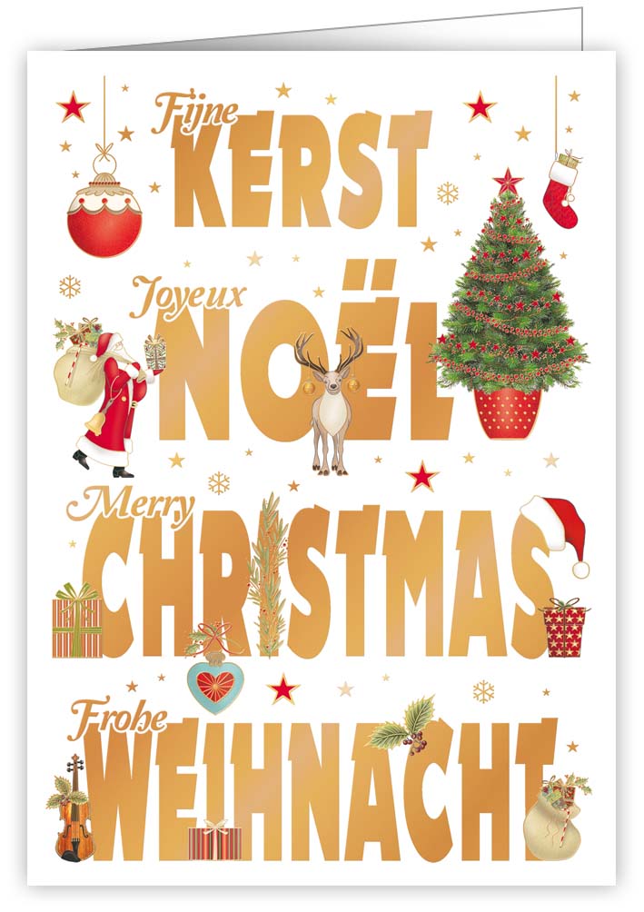 Different Languages, Xmas, Greeting Card