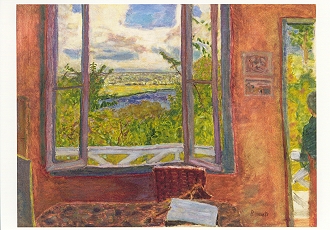 Open Window towards the Seine (Vernon) (1911/12), Postcard