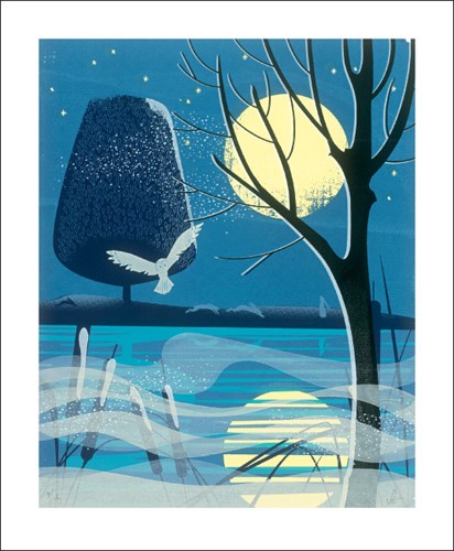 Moonlight Hares, Greeting Card 