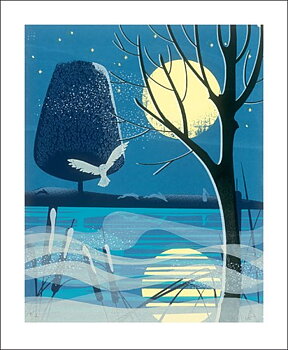 Moonlight Hares, Greeting Card 