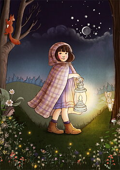 Nocturnal Garden, Postcard