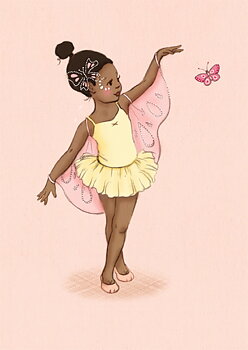 Ballet Dancer Cara, Postcard
