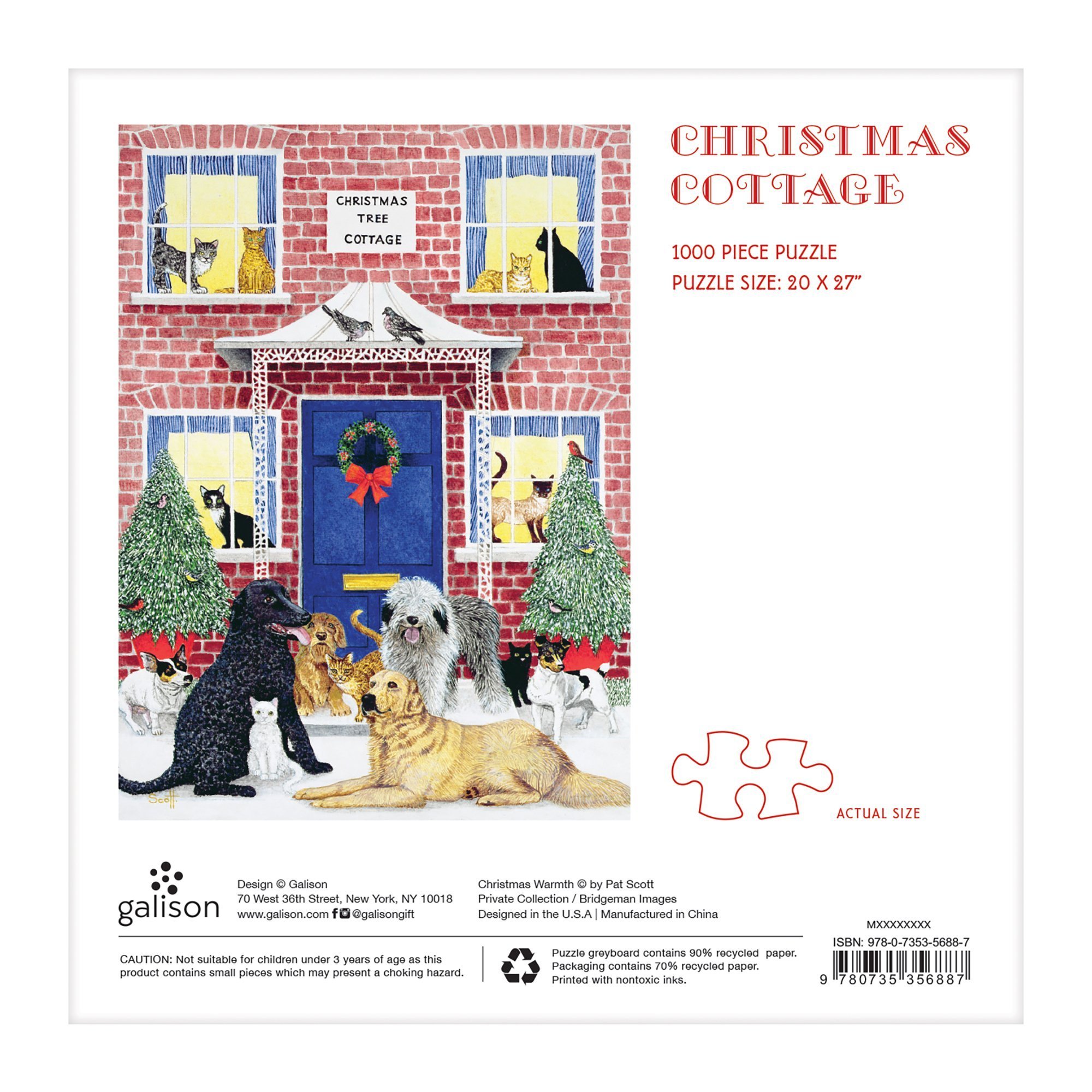 Christmas Cottage Square Boxed 1000 Piece Puzzle - 4