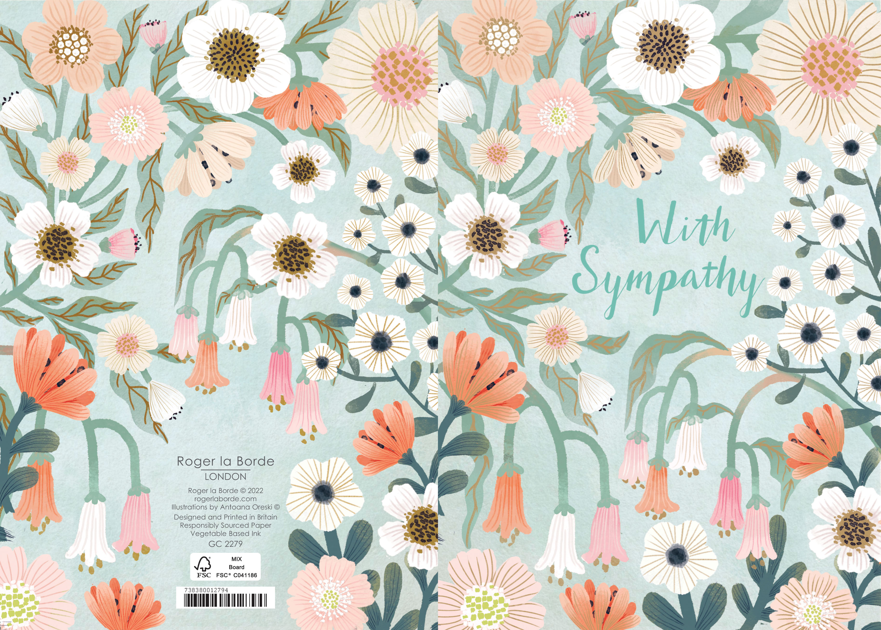 Pastel Flowers Greeting Card - 3