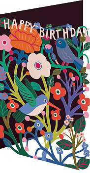 Blue Birds Lasercut Card
