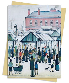 L.S. Lowry: Market Scene, Greeting Card
