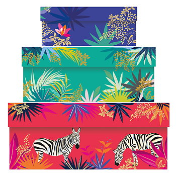 Tropical Boxes Nest of 3