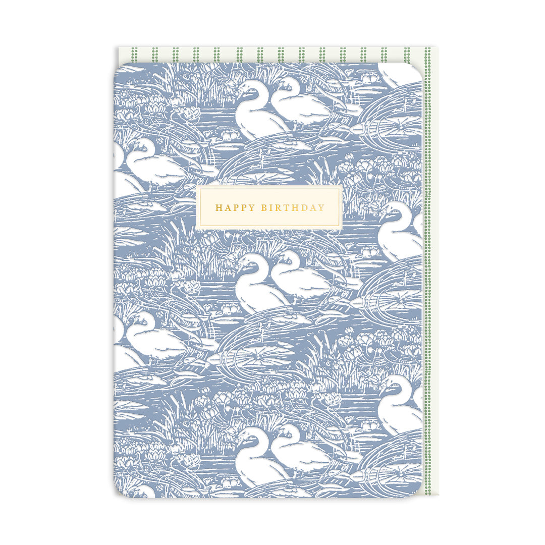 Swans Chambray, Greeting Card (A6)