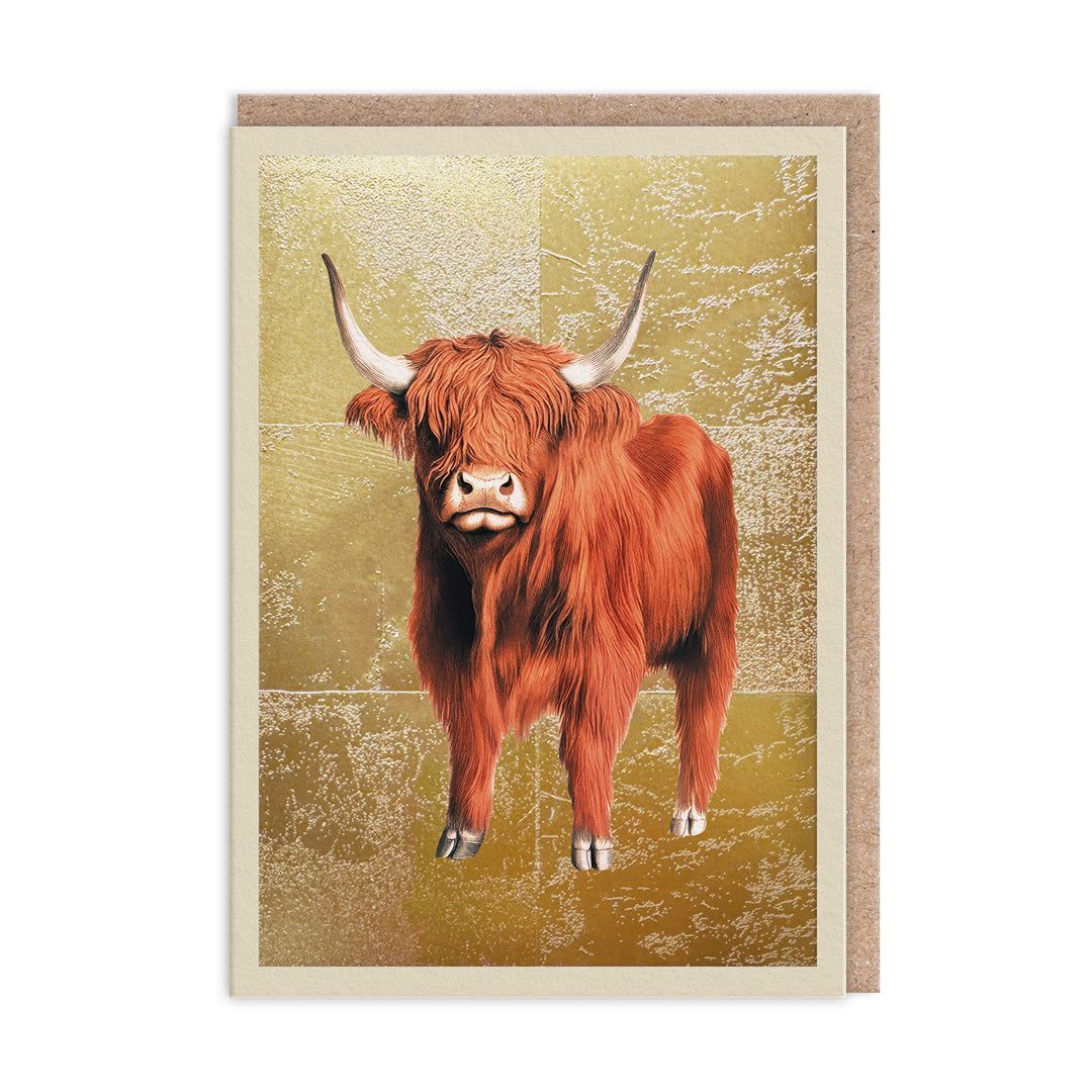 Highland Cow, Greeting Card (A6)