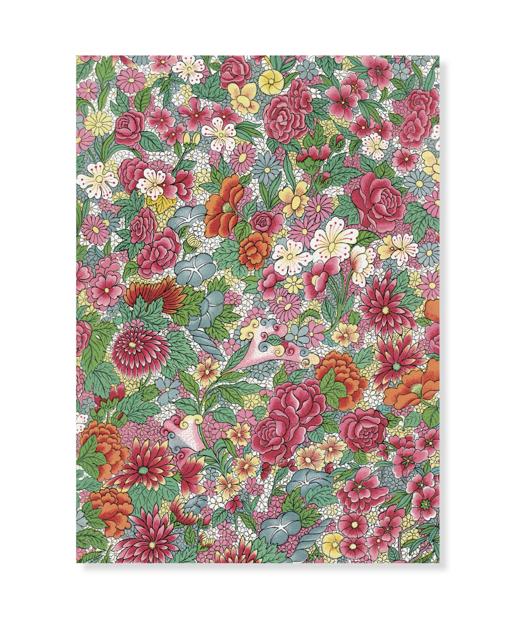 Colourful Chinese Ornament, Greeting Card