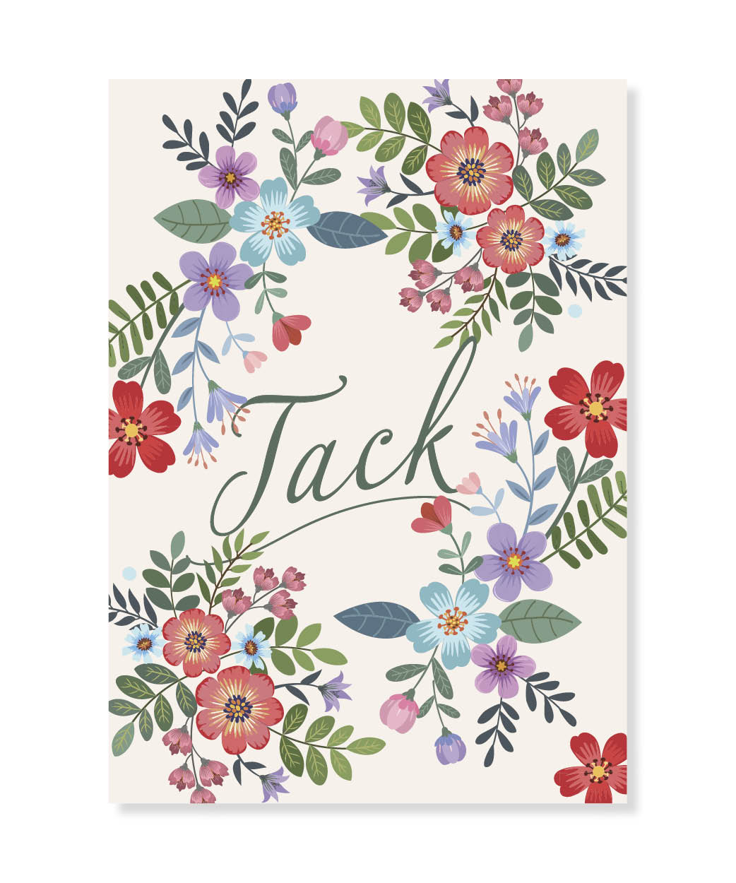 Ett Tack med Blommor, Greeting Card