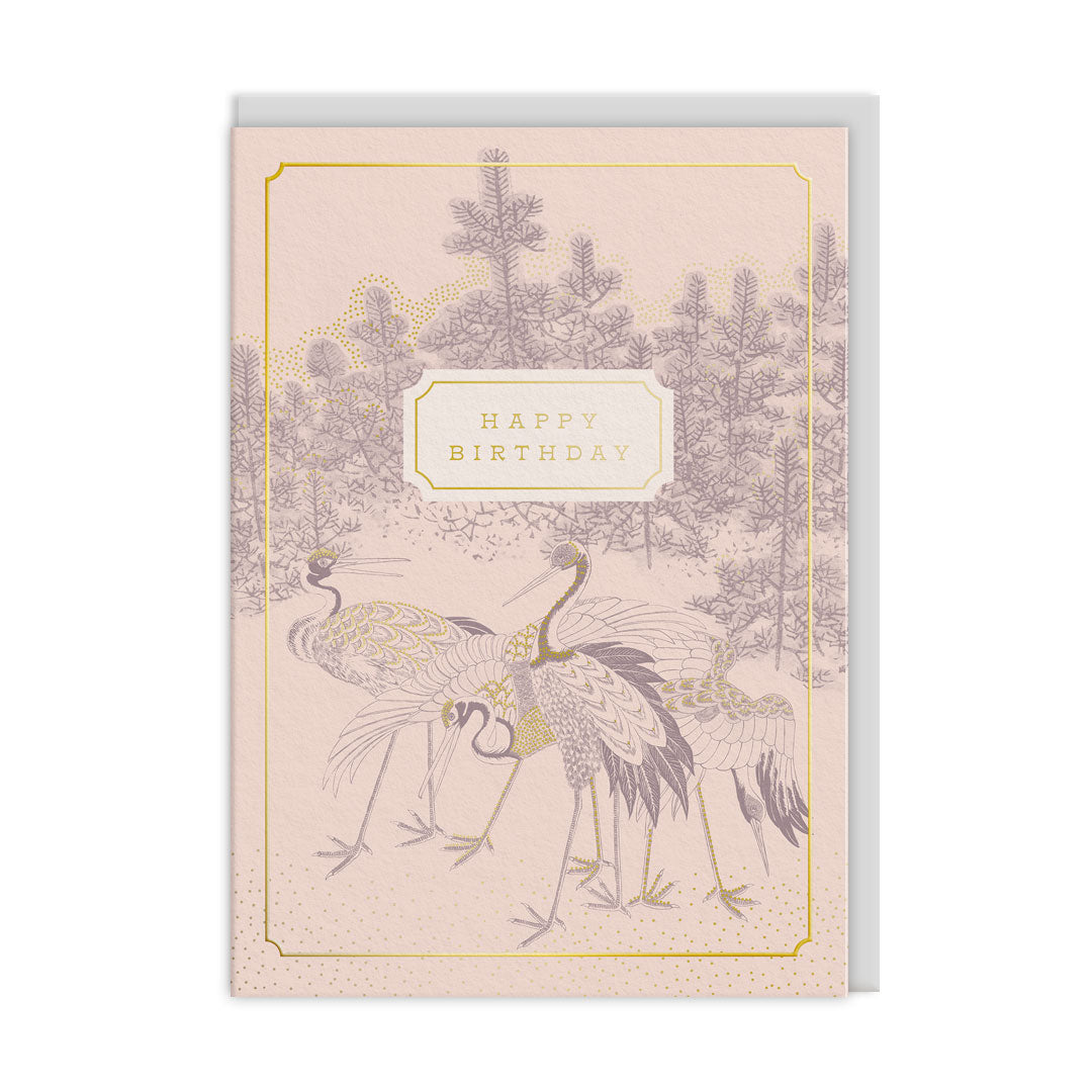 Eastern Elegance Cranes Sun & Moon