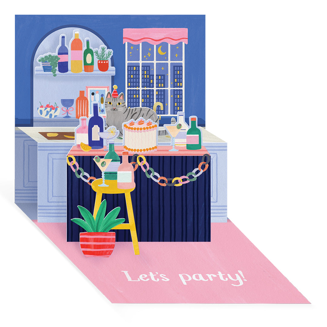 Sip Sip Horay, Pop-up Greeting Card