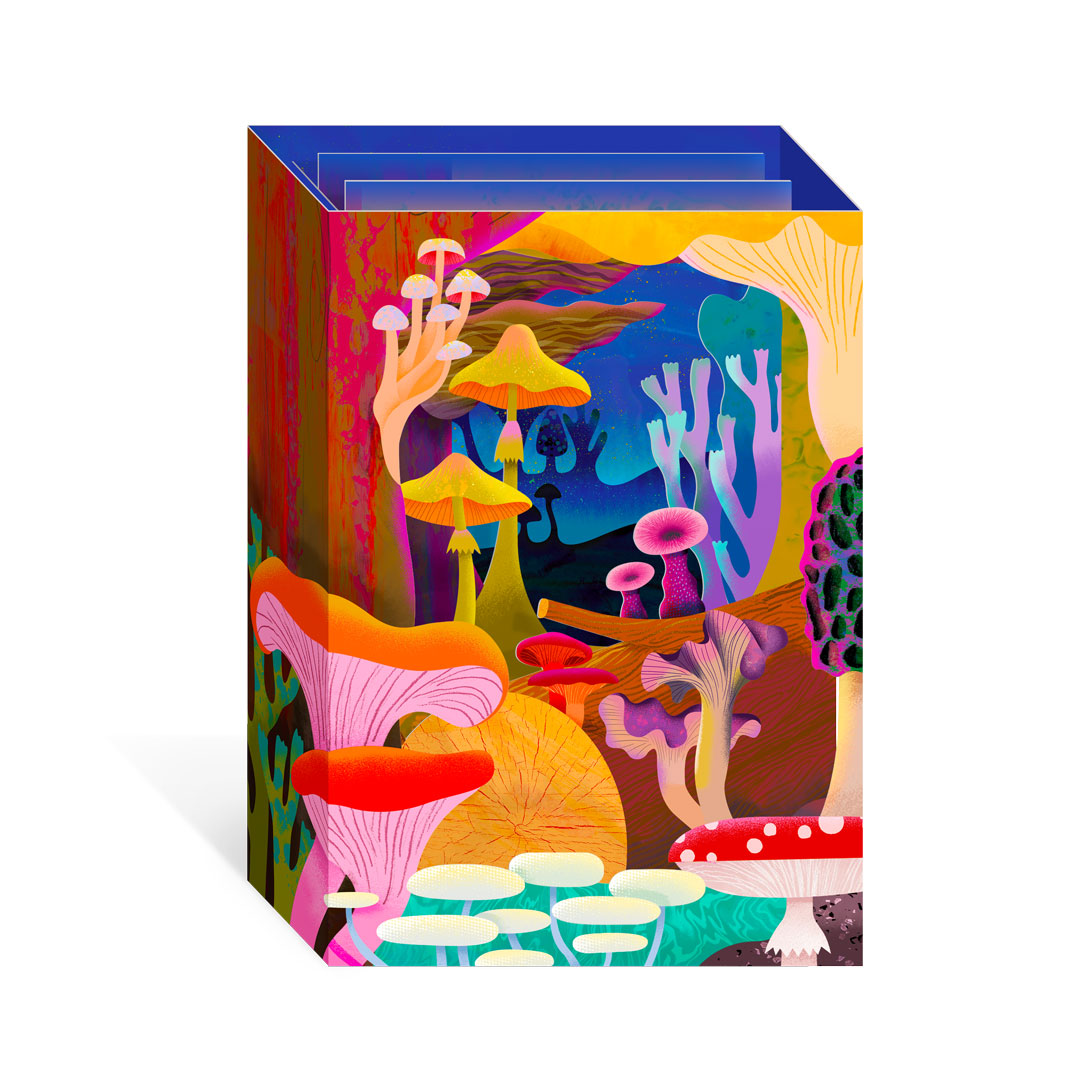 Fungi, Greeting Card - Layers (3D) - 3