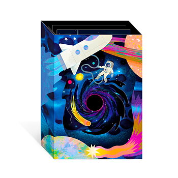 Space Man, Greeting Card - Layers (3D)