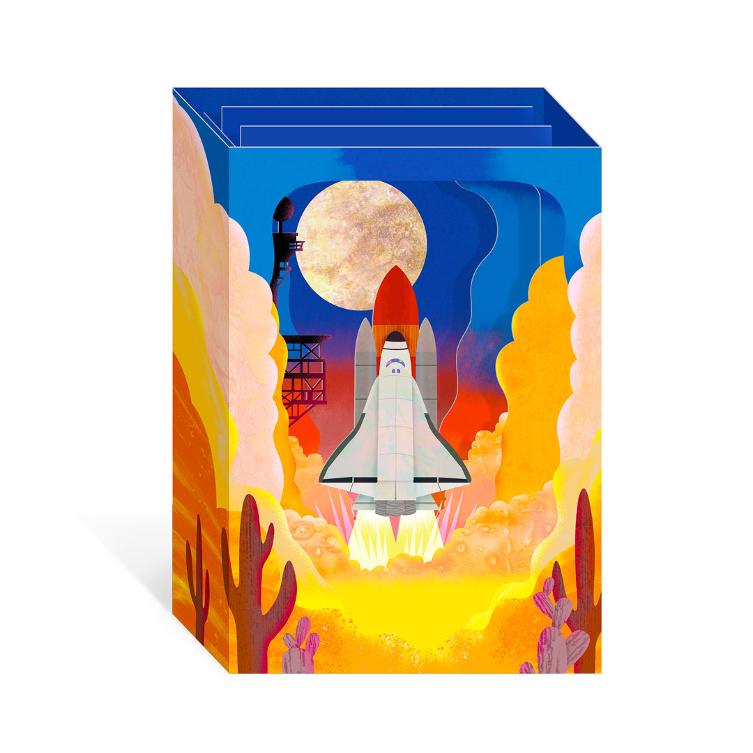 Space Shuttle, Greeting Card - Layers (3D) - 3