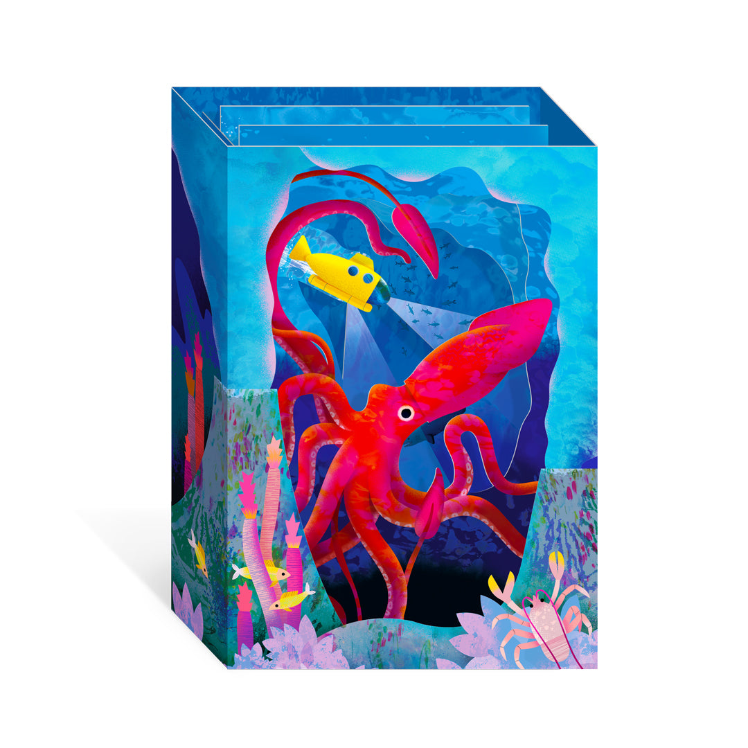 Submarine, Greeting Card - Layers (3D)