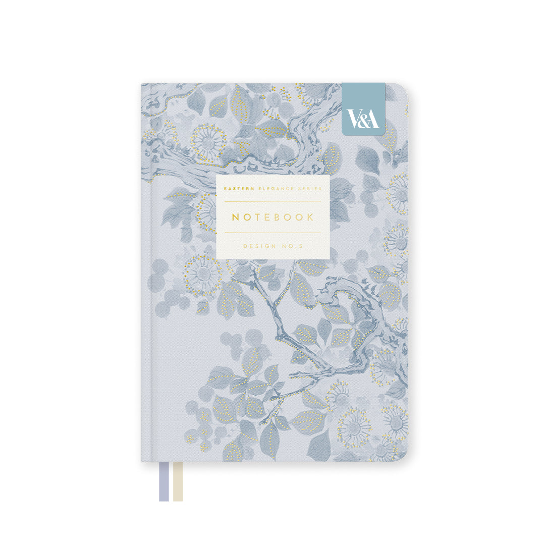 Eastern Elegance Blossom Tree, Fabric Hardback Notebook (B6)