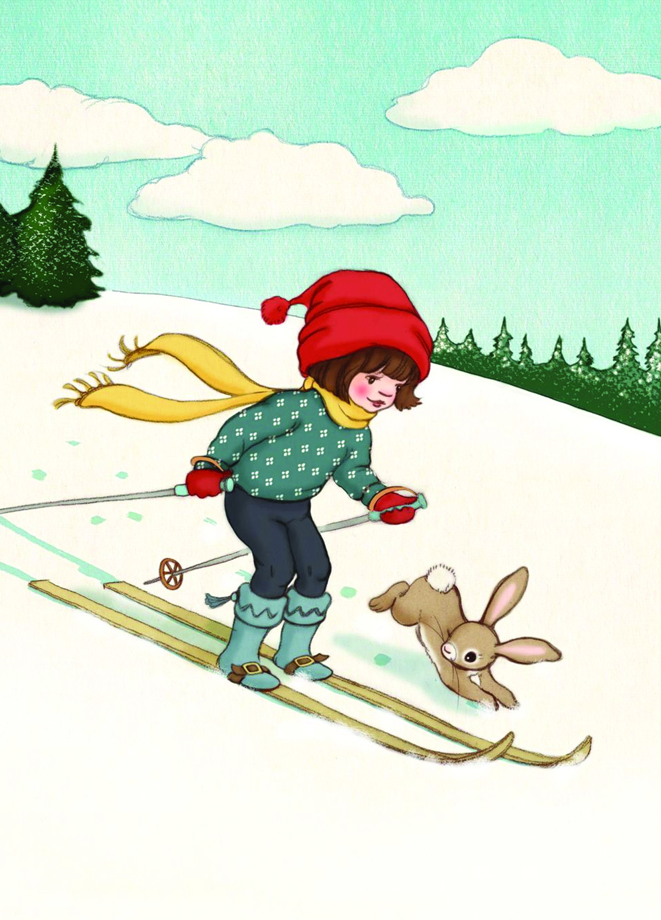 Ski With Me, Postcard