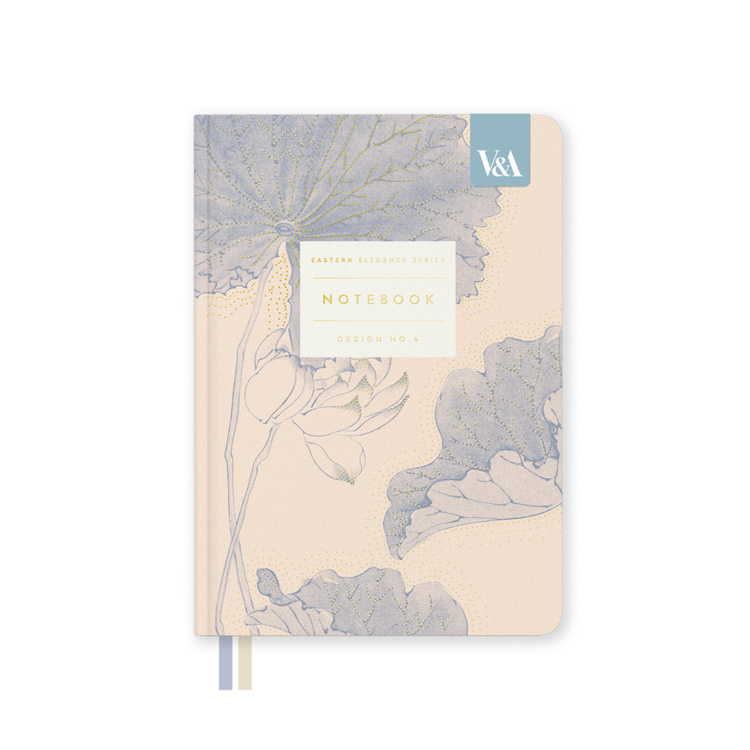 Eastern Elegance Water Lillies, Fabric Hardback Notebook (B6)