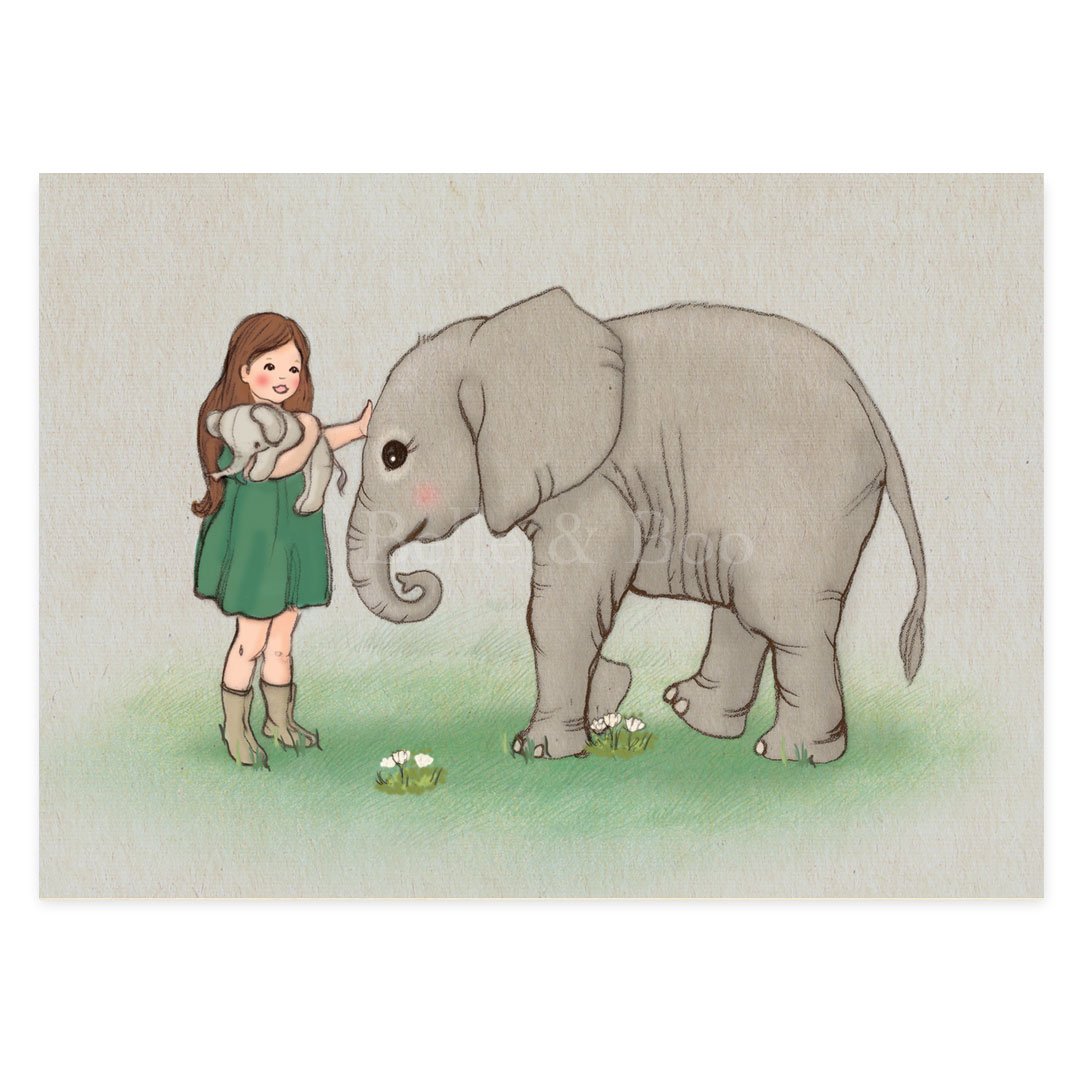 Baby Elephant, Postcard