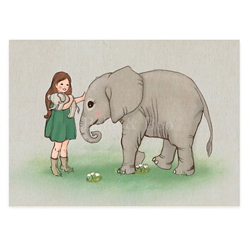 Baby Elephant, Postcard