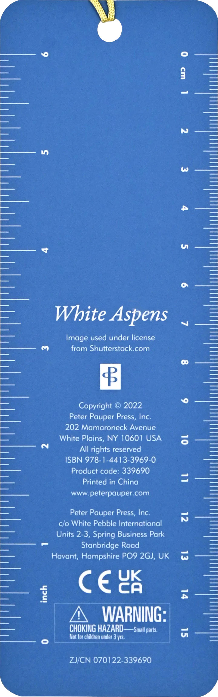 White Aspens Beaded Bookmark - 2