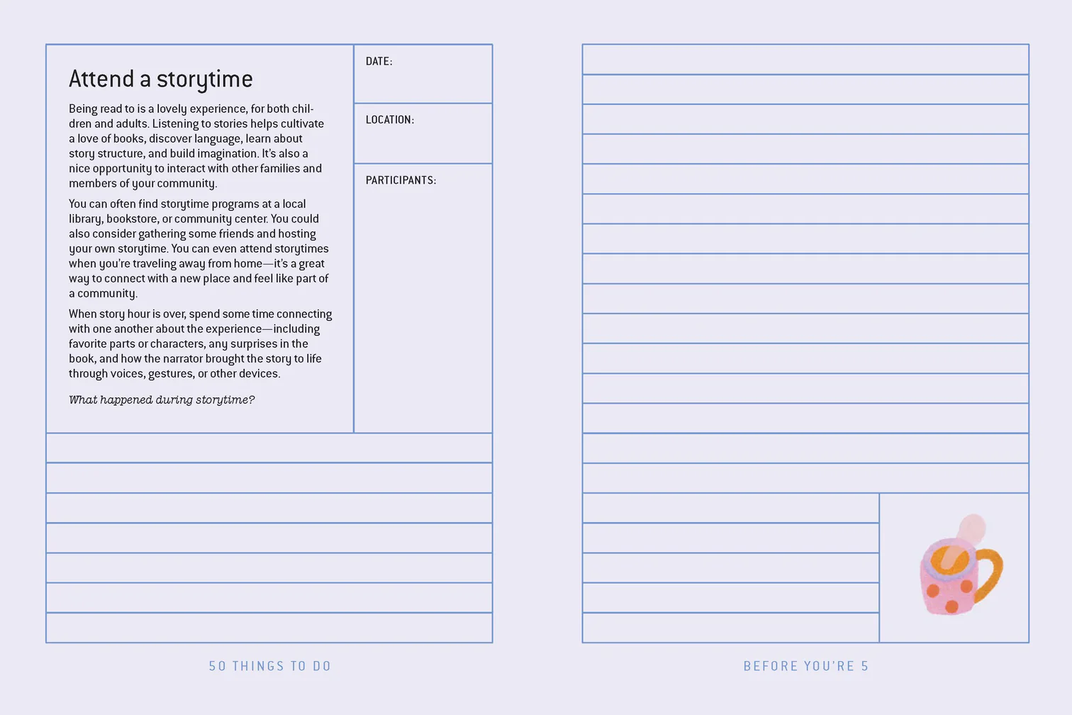 50 Things to Do Before You're 5 Journal - 6