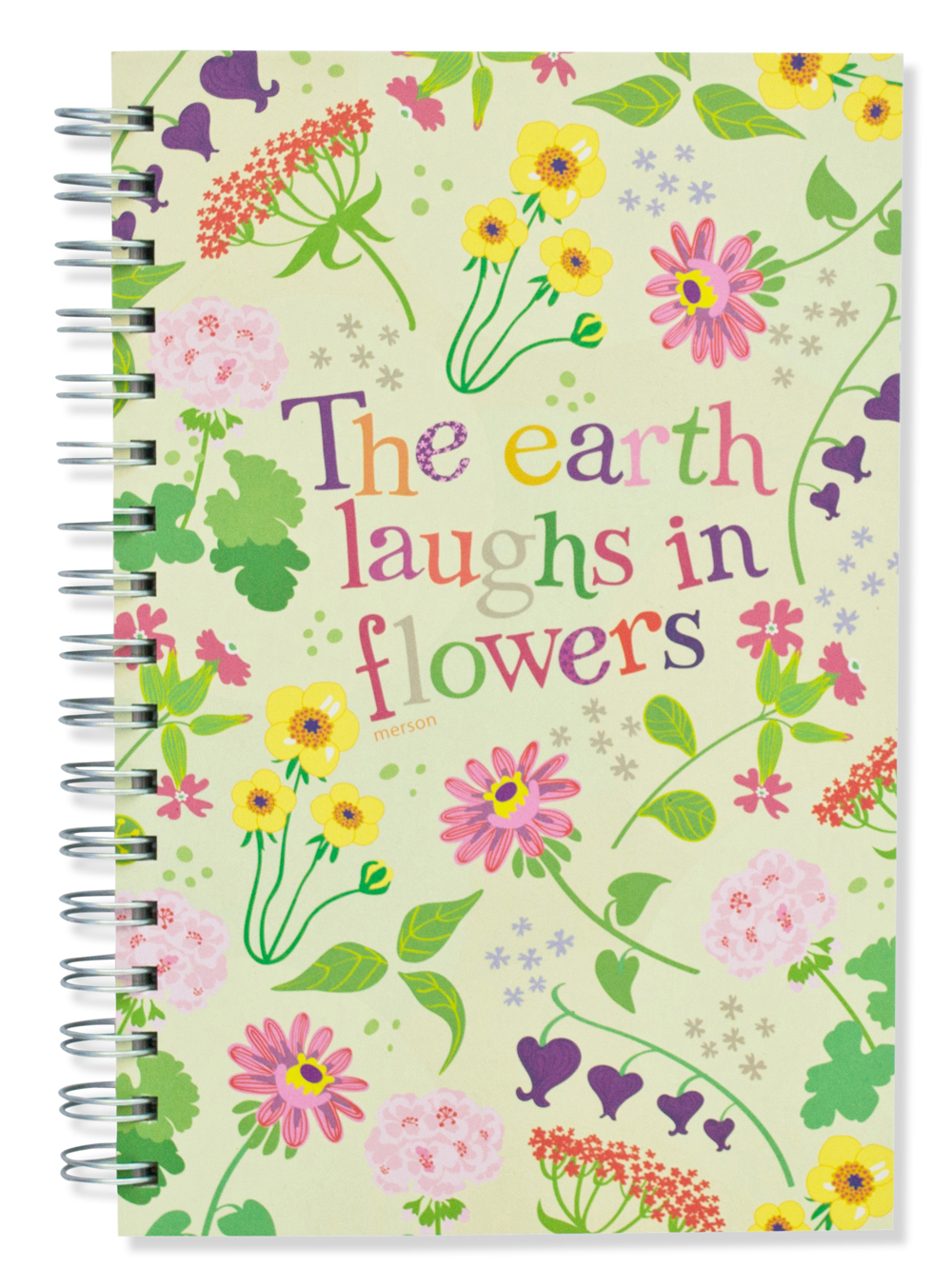 The Earth Laughs In Flowers, Spiralbunden Anteckningsbok, 100 sidor