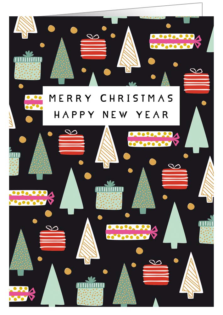 Trees And Presents, Greeting Card