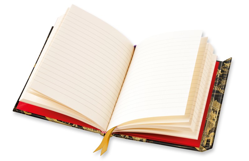 Chinese Lacquer Black & Gold Screen, A5 Foiled Journal - 2
