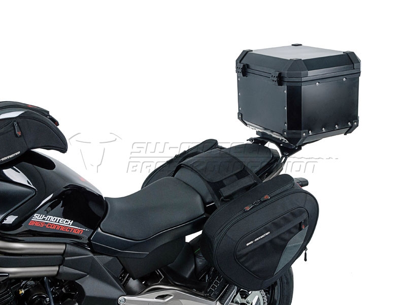 ALU-RACK. Black. Kawasaki ER6n(06-08)/f und Versys (-08 - 2